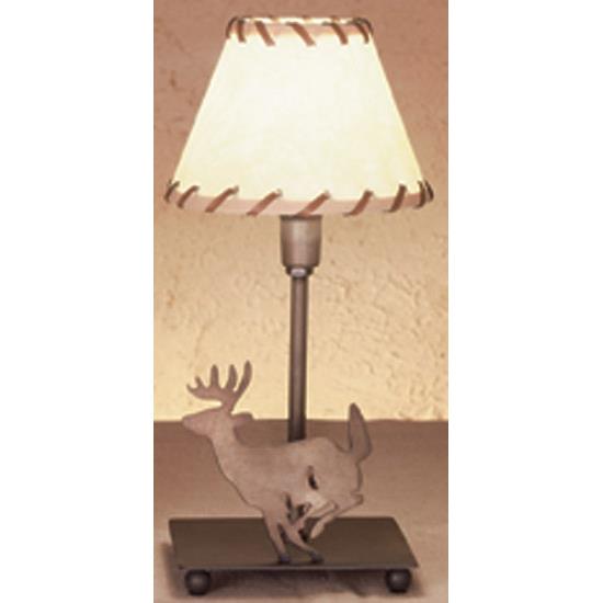 Meyda Tiffany Lighting 49799 13"H Lone Deer Faux Leather Accent Lamp