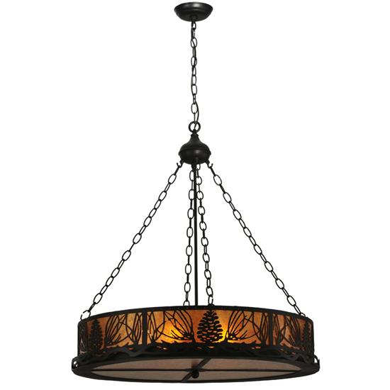 Meyda Tiffany Lighting 50114 16"W Mountain Pine Inverted Pendant