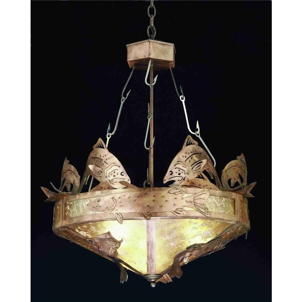 Meyda Tiffany Lighting 50168 17.5"W Catch Of The Day Inverted Pendant