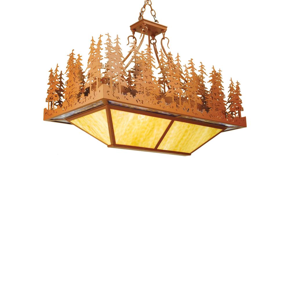 Meyda Tiffany Lighting 50216 40"L Pine Lake Oblong Inverted Pendant