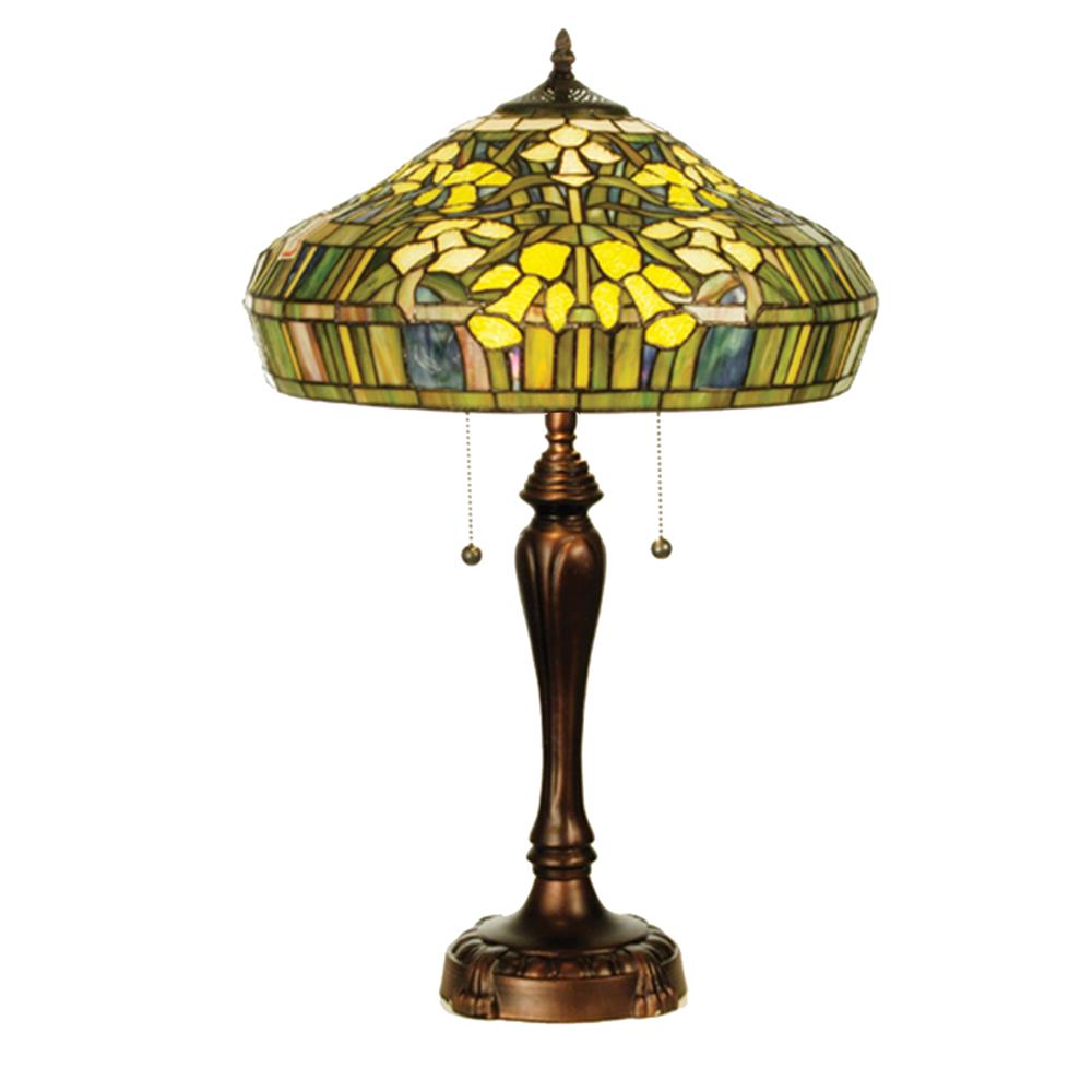 Meyda Tiffany Lighting 50815 25"H Tiffany Jonquil Table Lamp