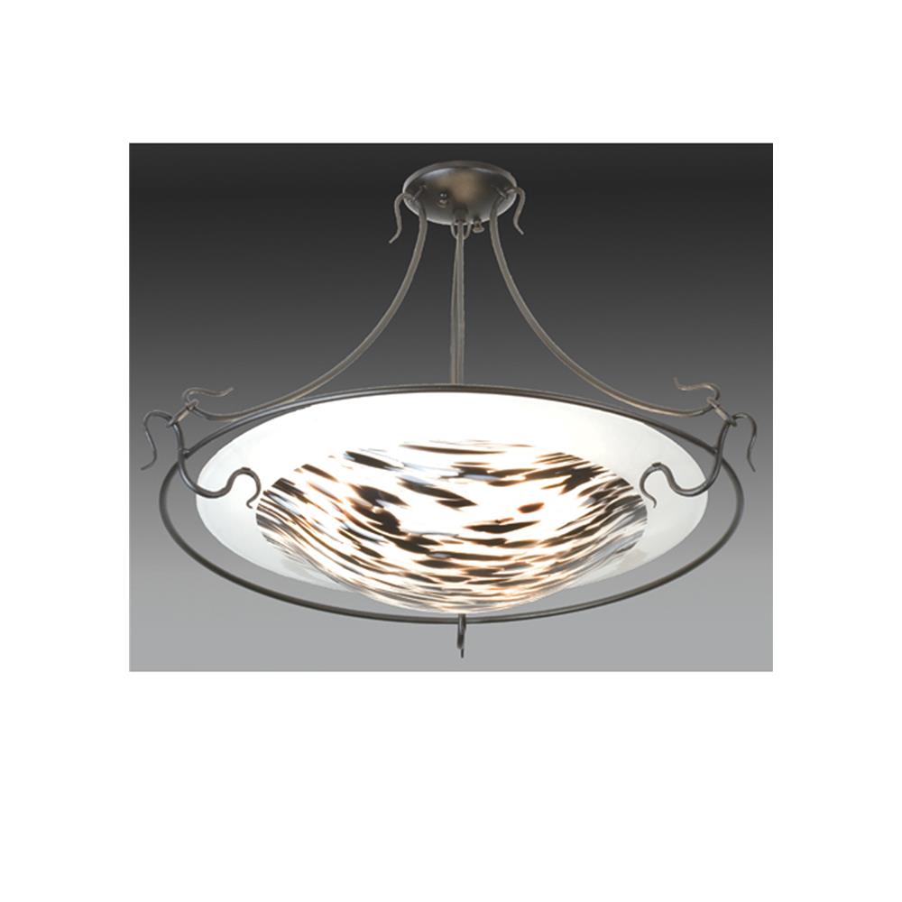Meyda Tiffany Lighting 51378 30"W La Perla Nera Fused Glass Semi-Flushmount