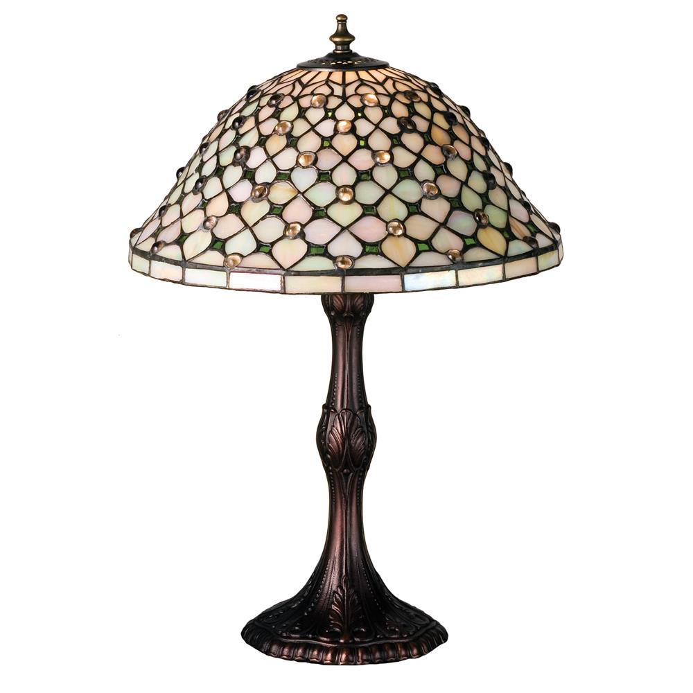 Meyda Tiffany Lighting 52010 20"H Diamond & Jewel Table Lamp