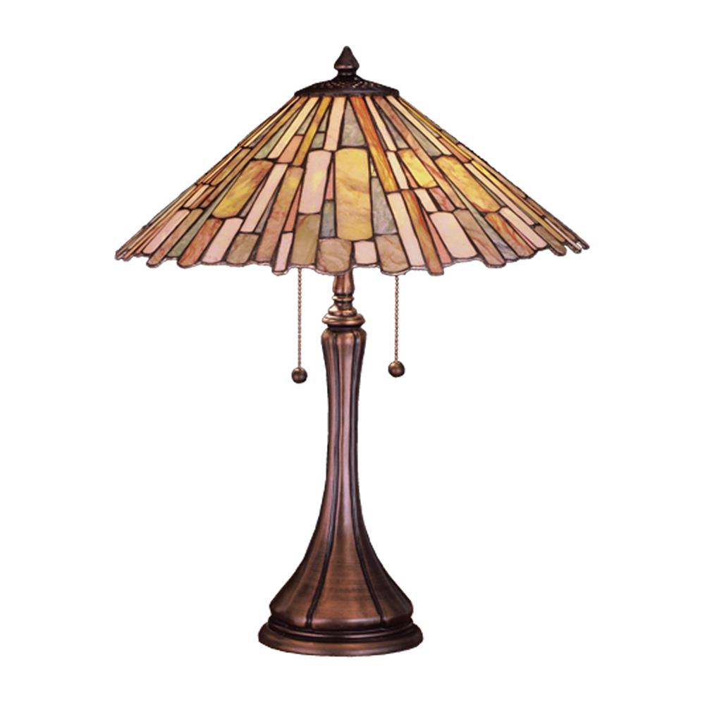 Meyda Tiffany Lighting 52158 23"H Jadestone Delta Table Lamp