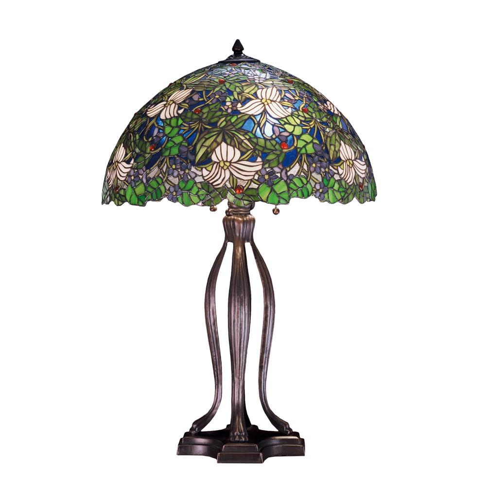 Meyda Tiffany Lighting 52172 30"H Trillium & Violet Table Lamp