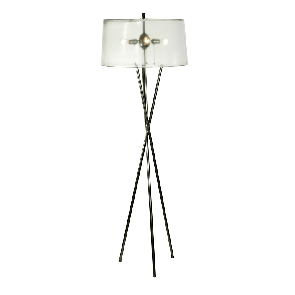 Meyda Tiffany Lighting 52403 4 Light Acrylic Floor Lamp, Timeless Bronze