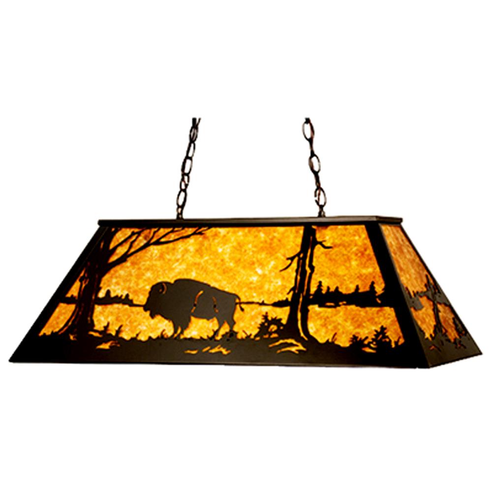 Meyda Tiffany Lighting 65416 48"L Buffalo Oblong Pendant