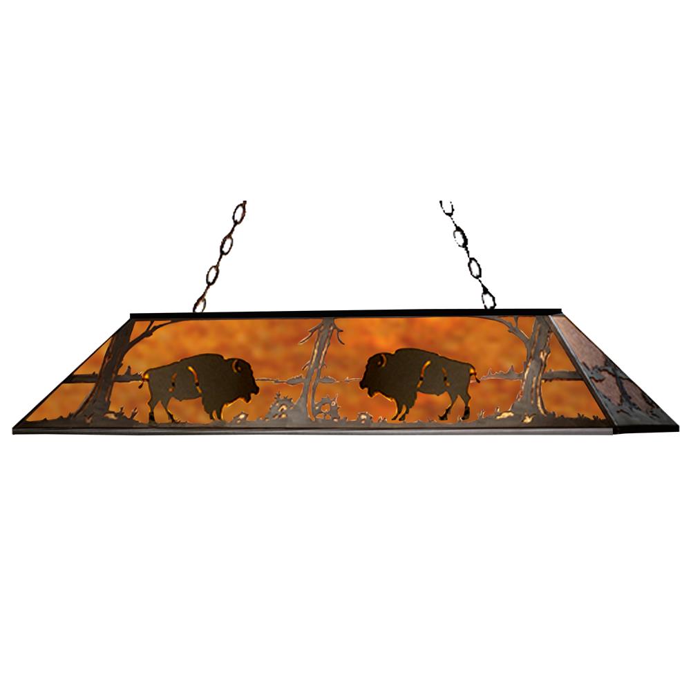 Meyda Tiffany Lighting 65417 60"L Buffalo Oblong Pendant
