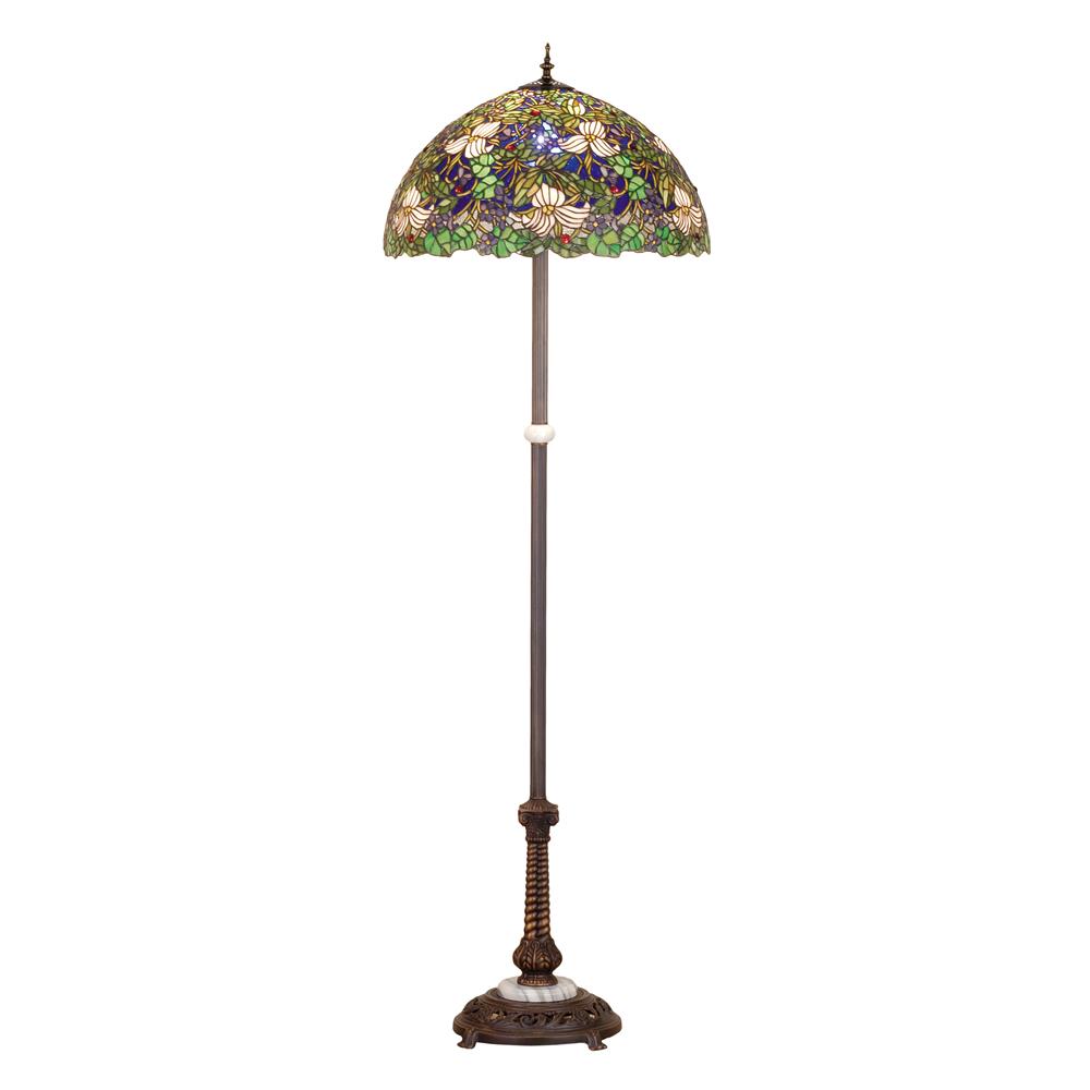 Meyda Tiffany Lighting 65445 60"H Trillium & Violet Floor Lamp