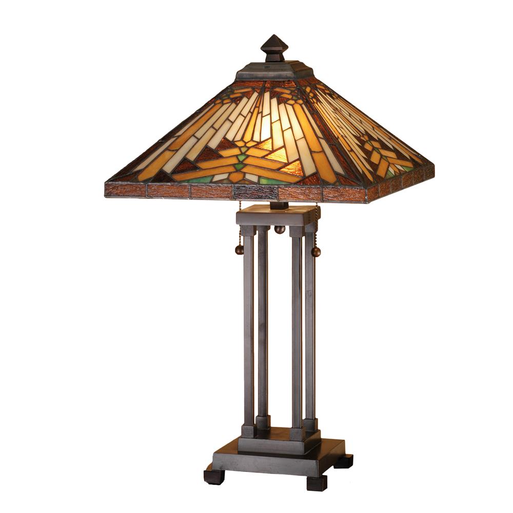 Meyda Tiffany Lighting 66230 24.5"H Nuevo Mission Table Lamp