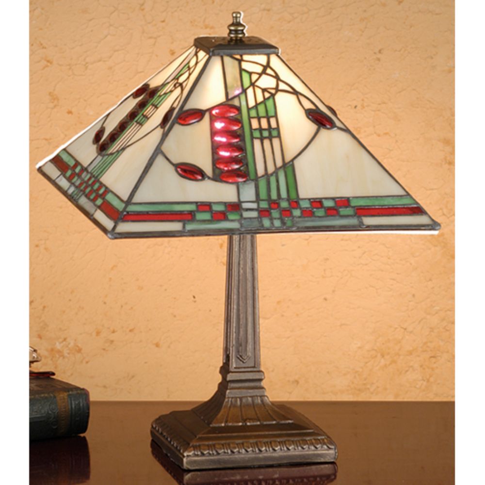 Meyda Lighting 66486 12.5"H Mackintosh Square Accent Lamp