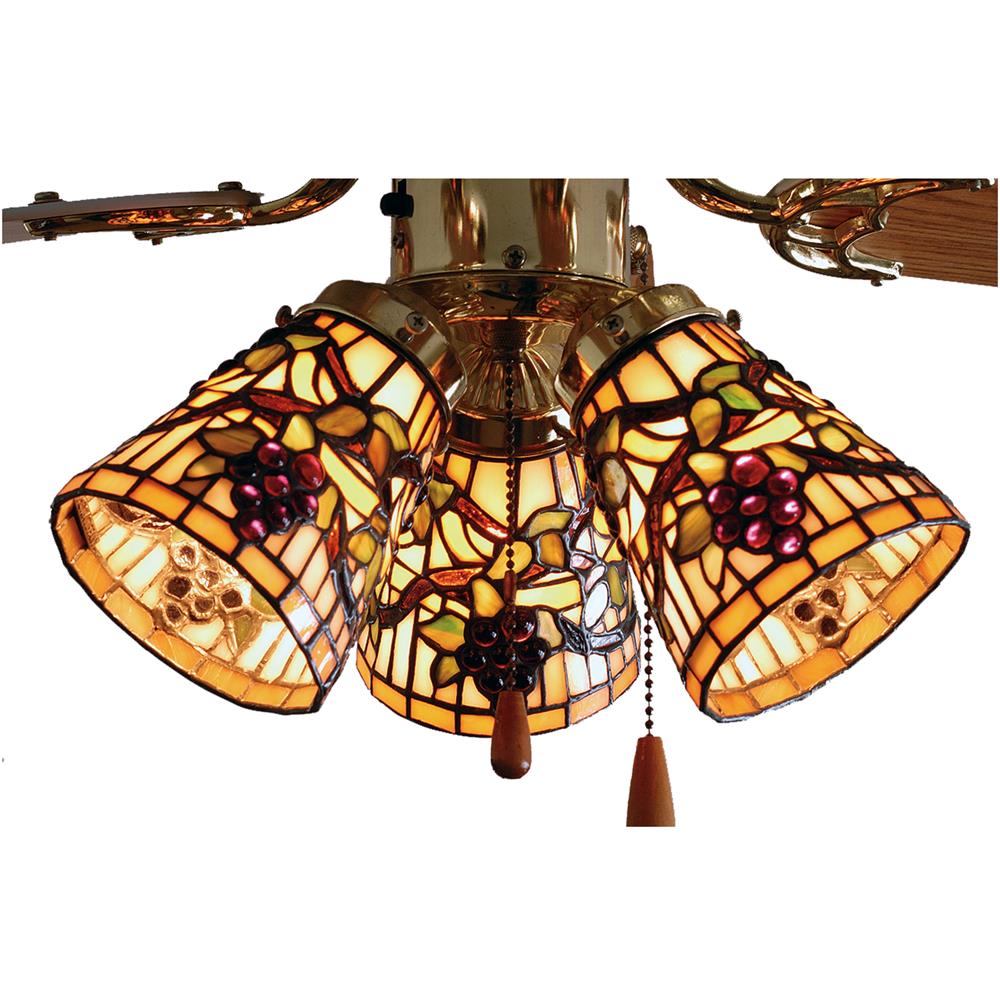Meyda Tiffany Lighting 67013 4"W Jeweled Grape Fan Light Shade
