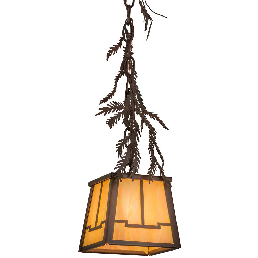 Meyda Tiffany Lighting 67910 Pine Branch Mini Pendant, Rust