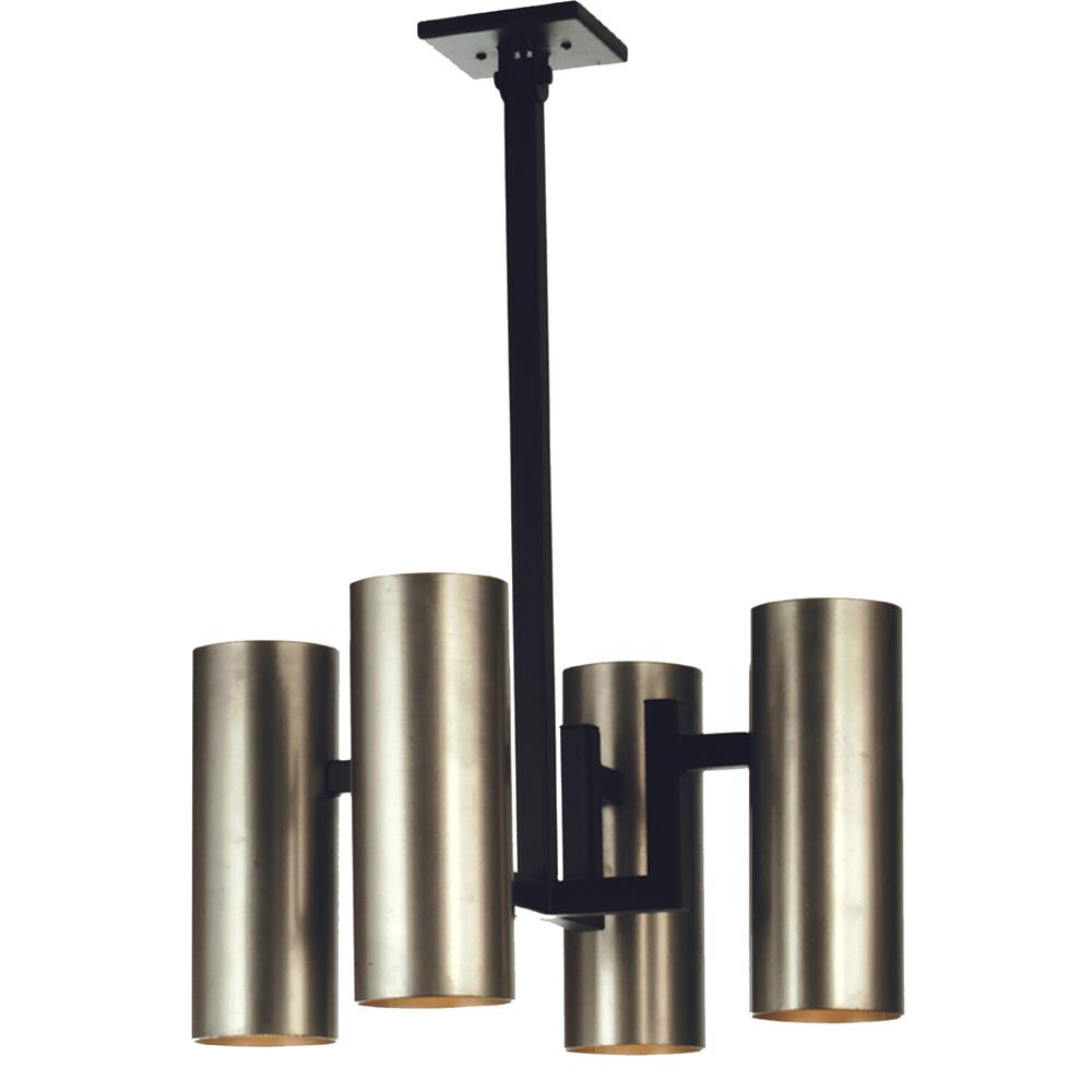 Meyda Tiffany Lighting 68243 4 Light Four Arm Cylinder Chandelier, Dark Roast