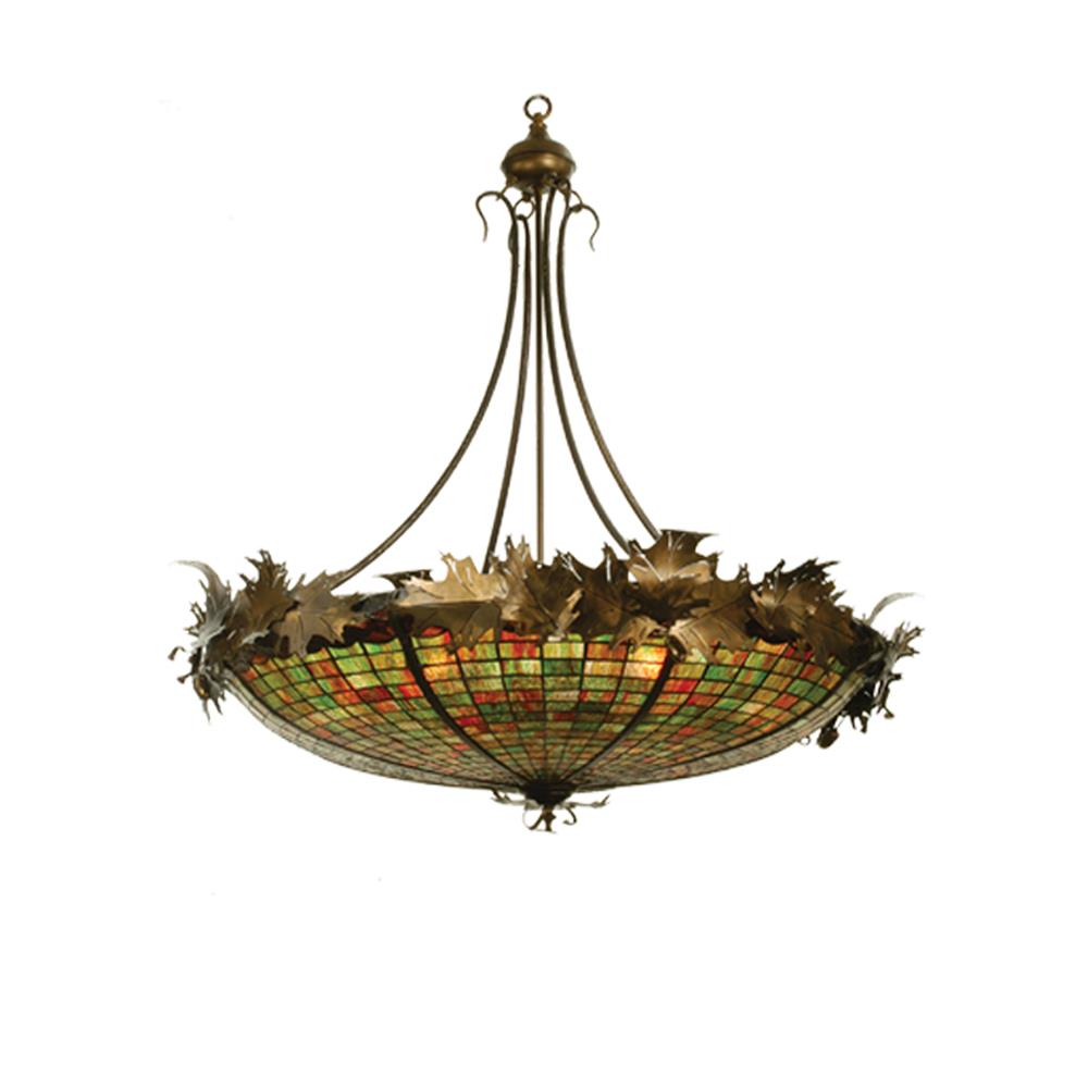 Meyda Tiffany Lighting 68577 52"W Greenbriar Oak Inverted Pendant