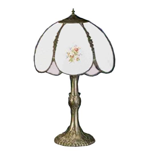 Meyda Tiffany Lighting 68597 22"H Roses Hand Painted Table Lamp