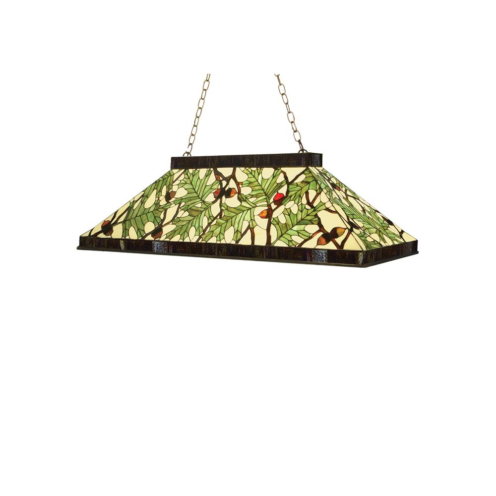 Meyda Tiffany Lighting 69924 29"L Acorn & Oak Leaf Oblong Pendant