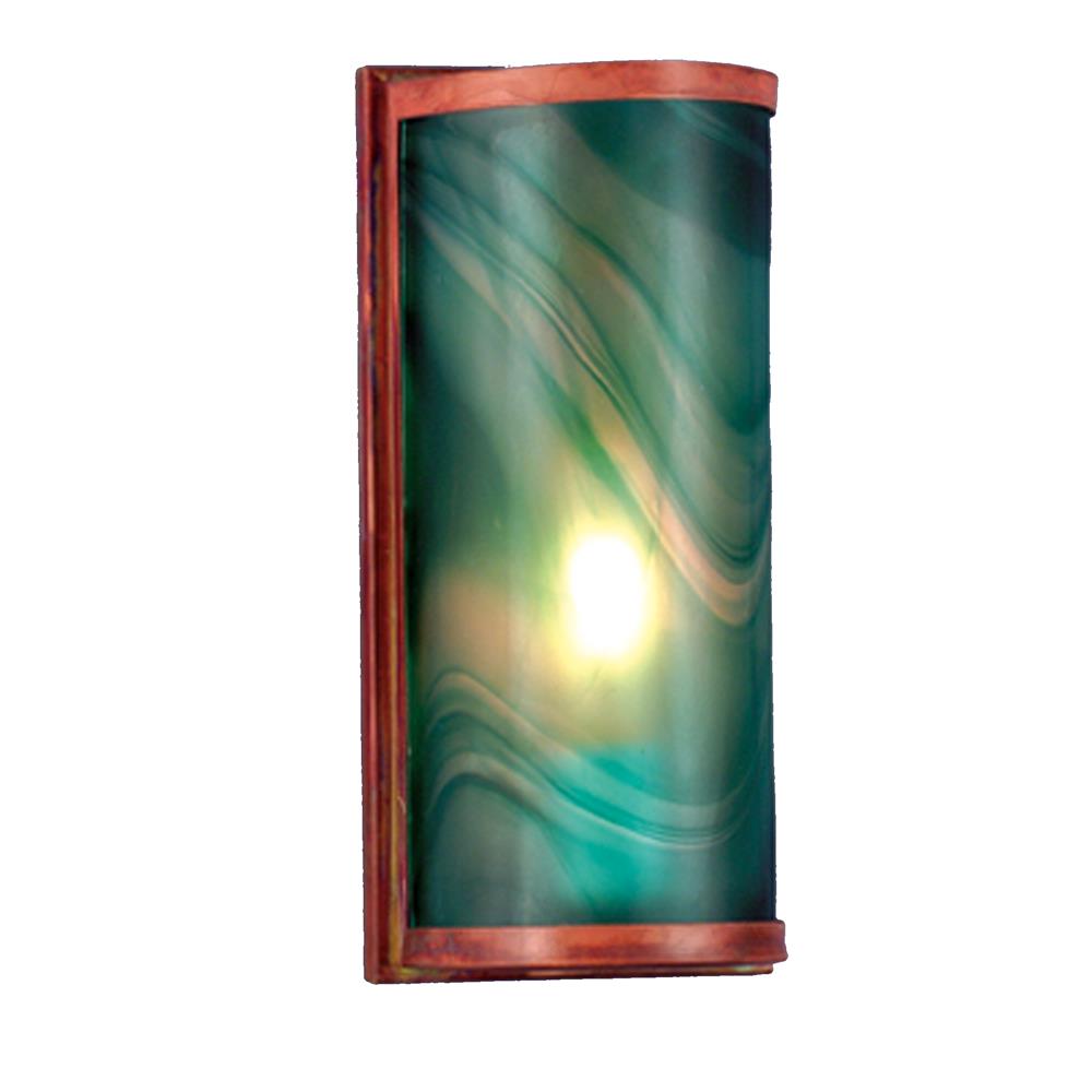 Meyda Tiffany Lighting 70878 5.5"W Cylinder Mente Swirl Fused Glass Wall Sconce