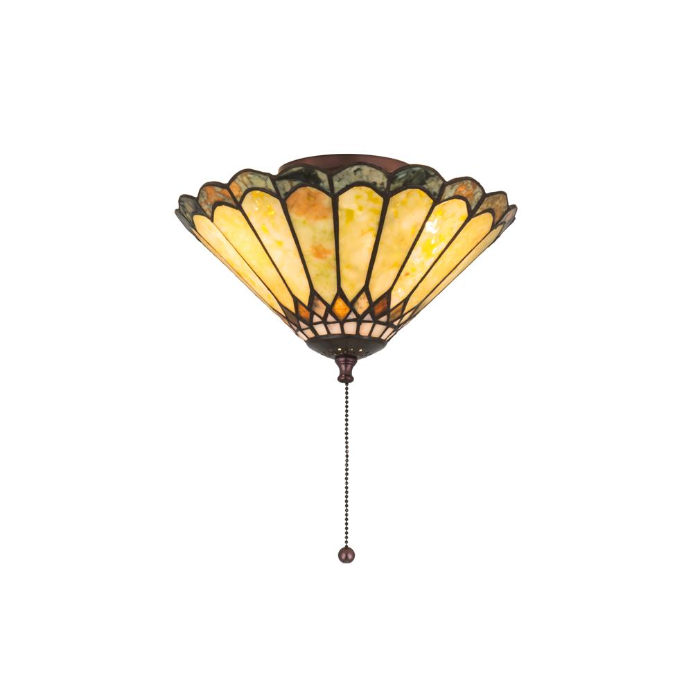 Meyda Tiffany Lighting 71007 12"W Jadestone Carousel Flushmount