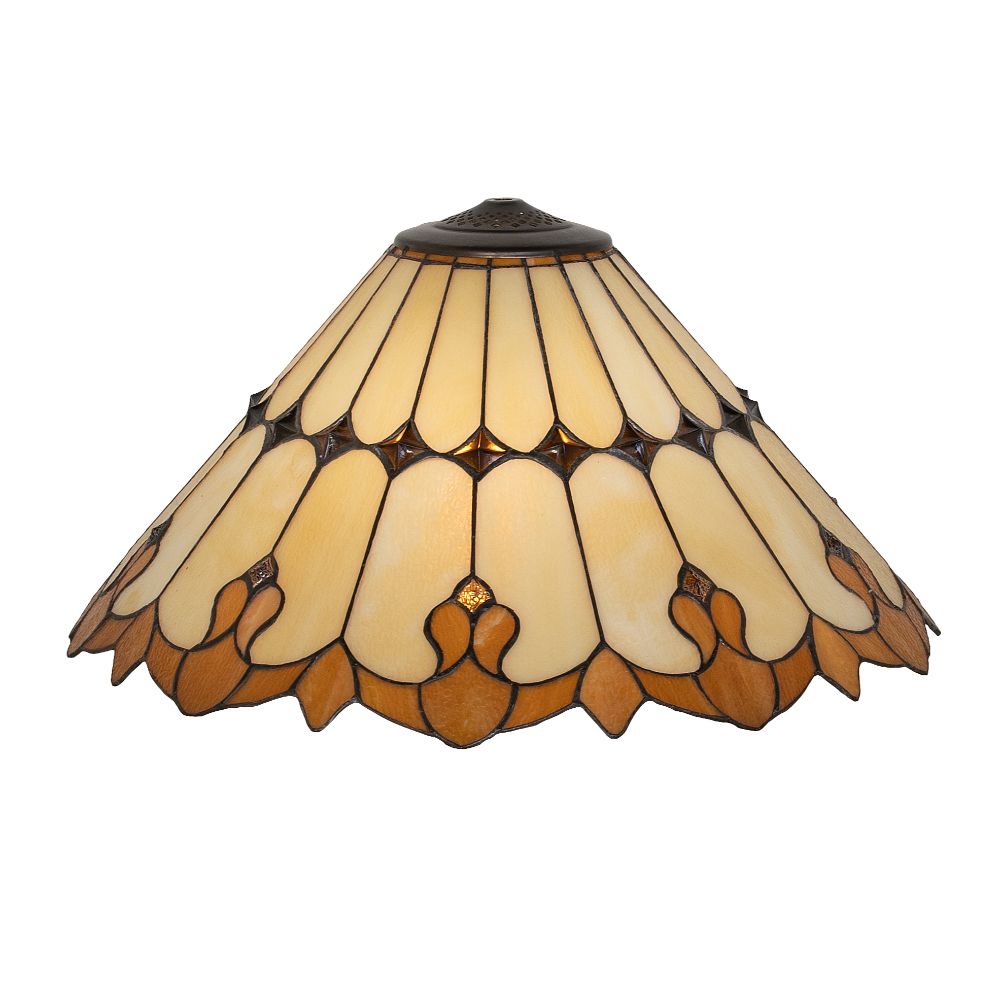 Meyda Lighting 72243 20" Wide Nouveau Cone Stained Glass Shade 