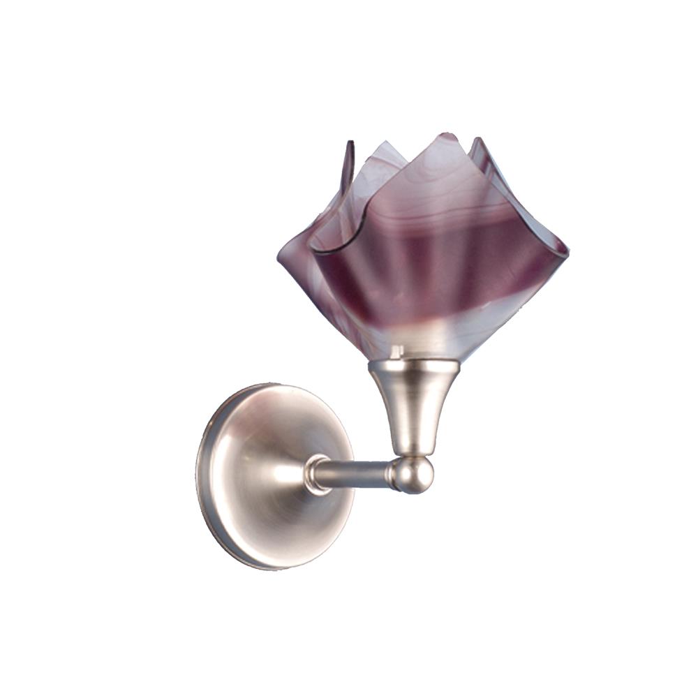 Meyda Tiffany Lighting 72455 9"W Chambord Swirl Handkerchief Fused Glass Wall Sconce