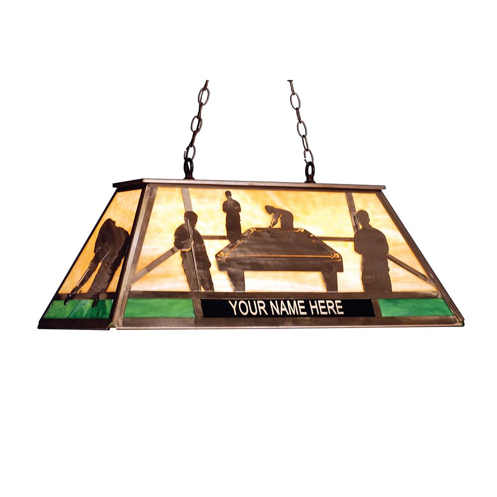 Meyda Tiffany Lighting 74106 33"L Personalized Pool Hall Oblong Pendant