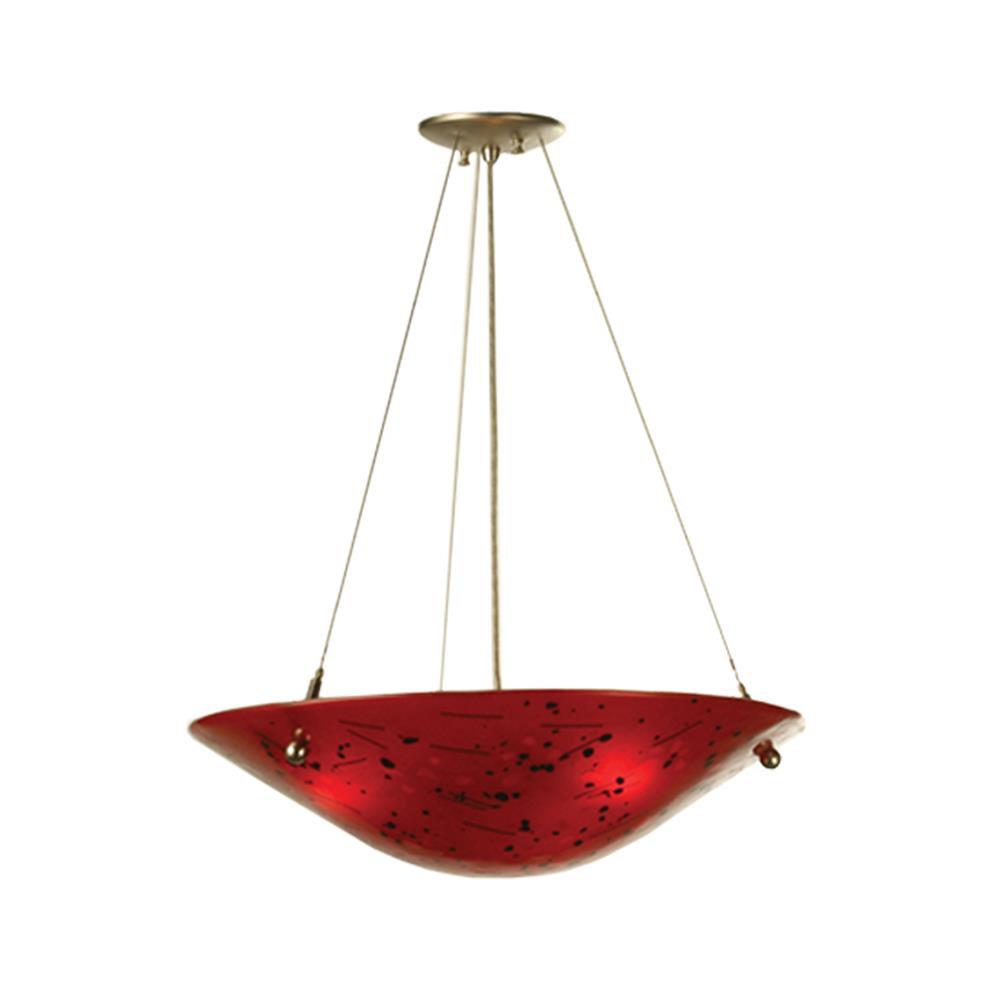 Meyda Tiffany Lighting 78271 21"W Luce Rossa Fused Glass Inverted Pendant