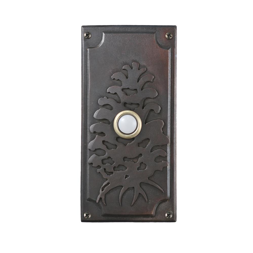 Meyda Tiffany Lighting 79966 Bell Cover Doorbell Button, Craftsman Brown