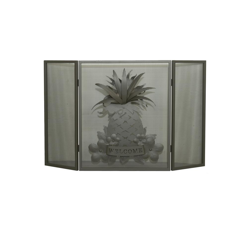 Meyda Tiffany Lighting 81084 49"W X 30"H Welcome Pineapple Folding Fireplace Screen