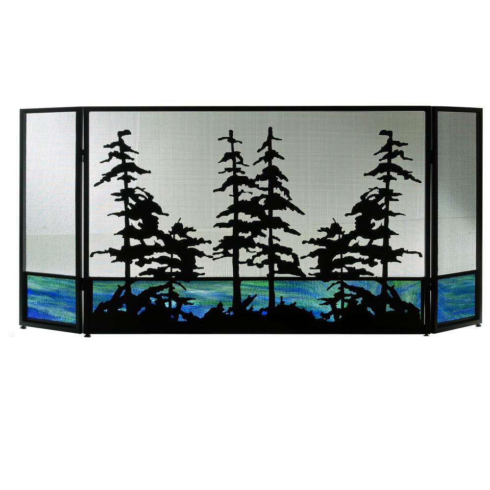 Meyda Tiffany Lighting 81106 72"W X 32"H Tall Pines Folding Fireplace Screen