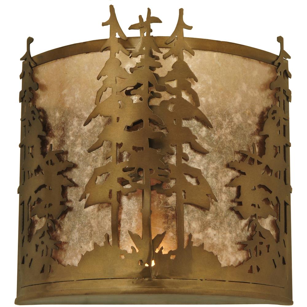 Meyda Tiffany Lighting 81261 Tall Pines Wall Sconce, Antique Copper