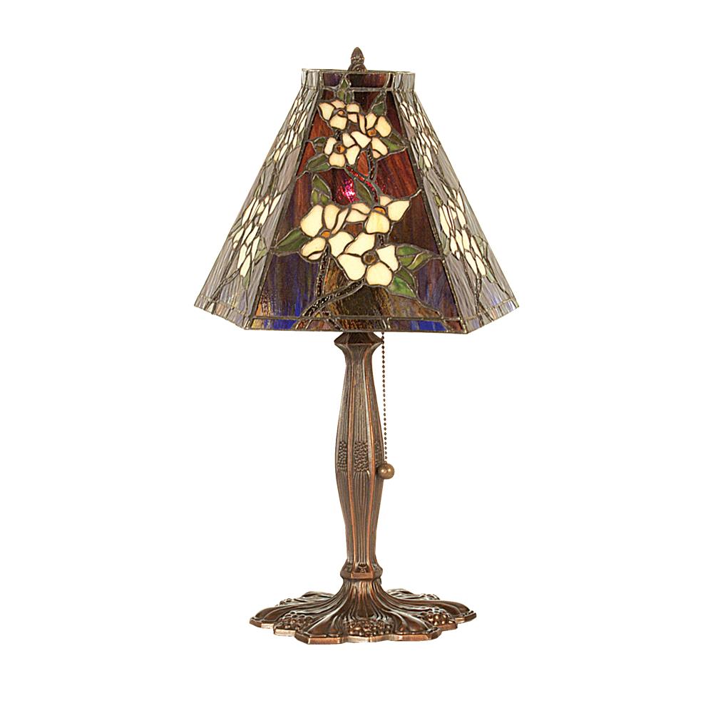 Meyda Tiffany Lighting 81619 18.5"H Oriental Peony Accent Lamp