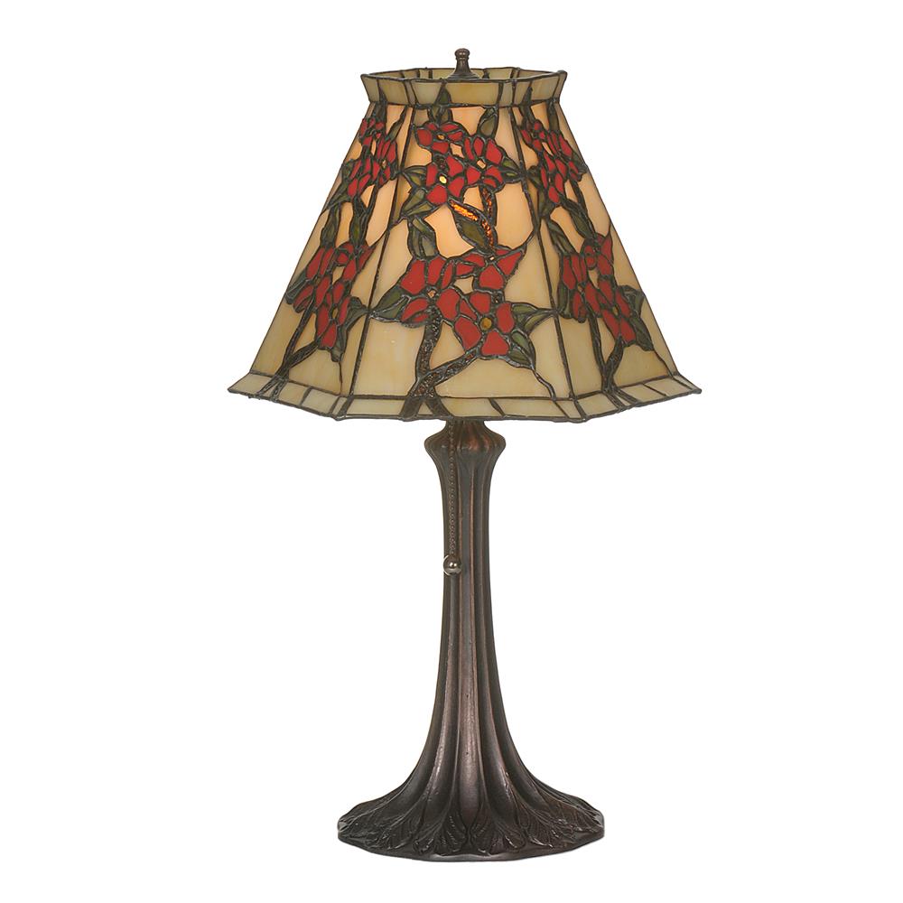 Meyda Tiffany Lighting 81620 19"H Oriental Peony Accent Lamp