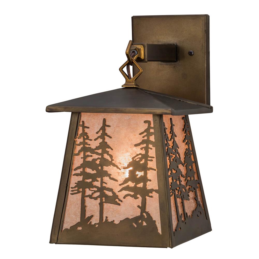 Meyda Tiffany Lighting 82114 Tall Pines Wall Sconce, Antique Copper