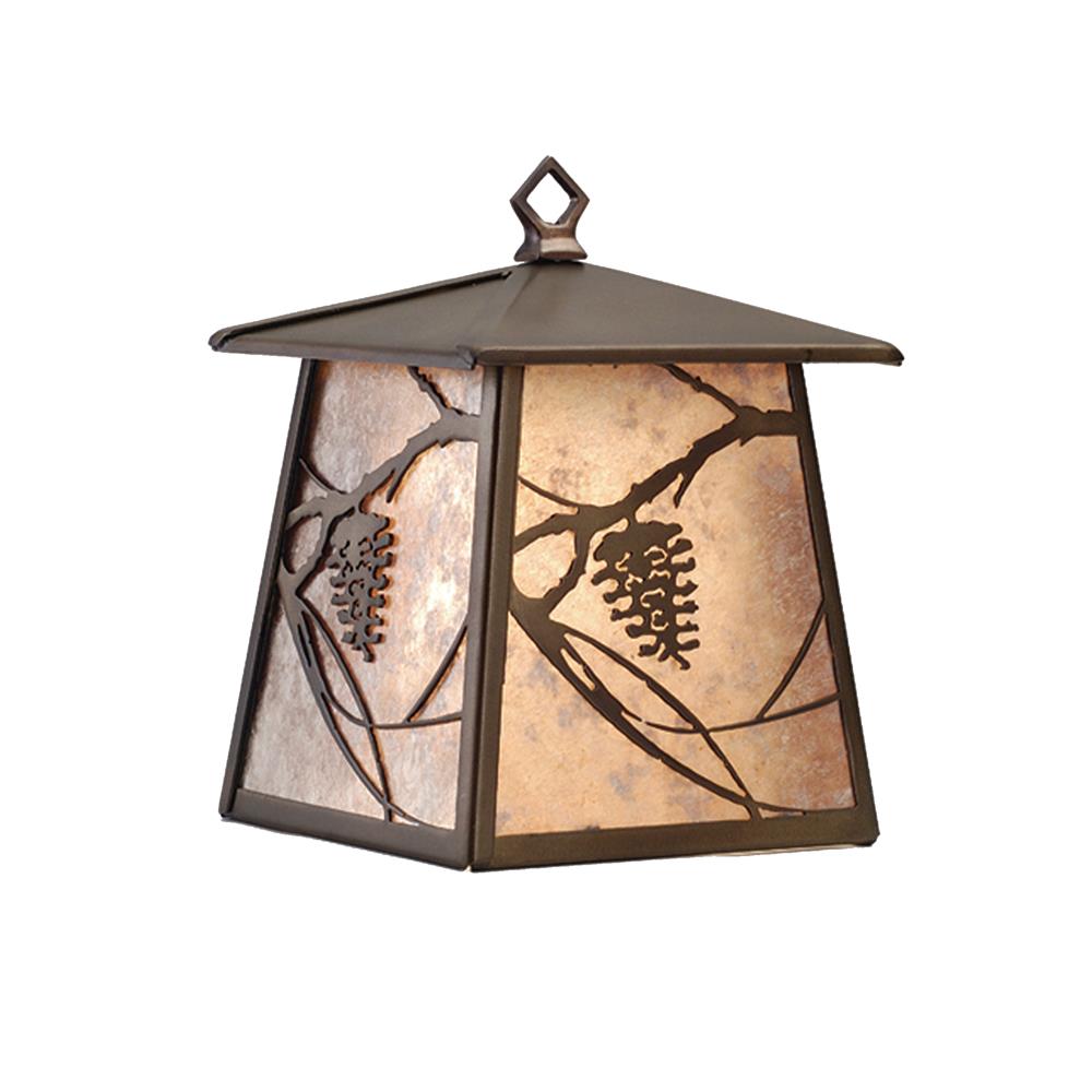 Meyda Tiffany Lighting 82147 7.5"W Whispering Pines Lantern Wall Sconce