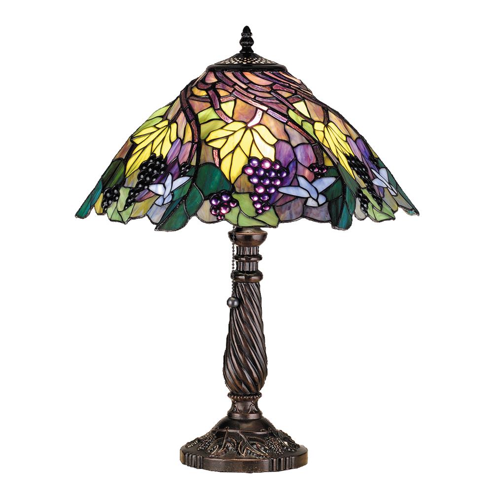 Meyda Tiffany Lighting 82303 22"H Spiral Grape Table Lamp