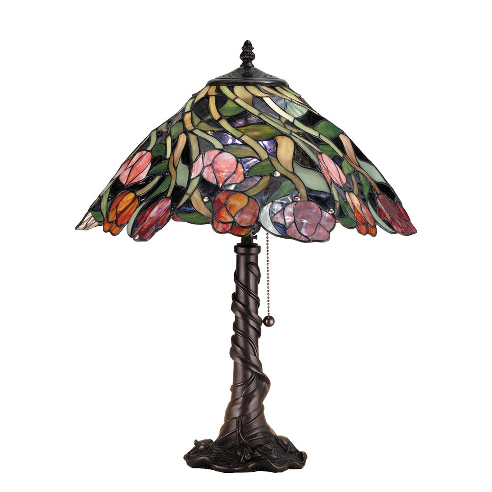 Meyda Tiffany Lighting 82315 21"H Spiral Tulip Table Lamp