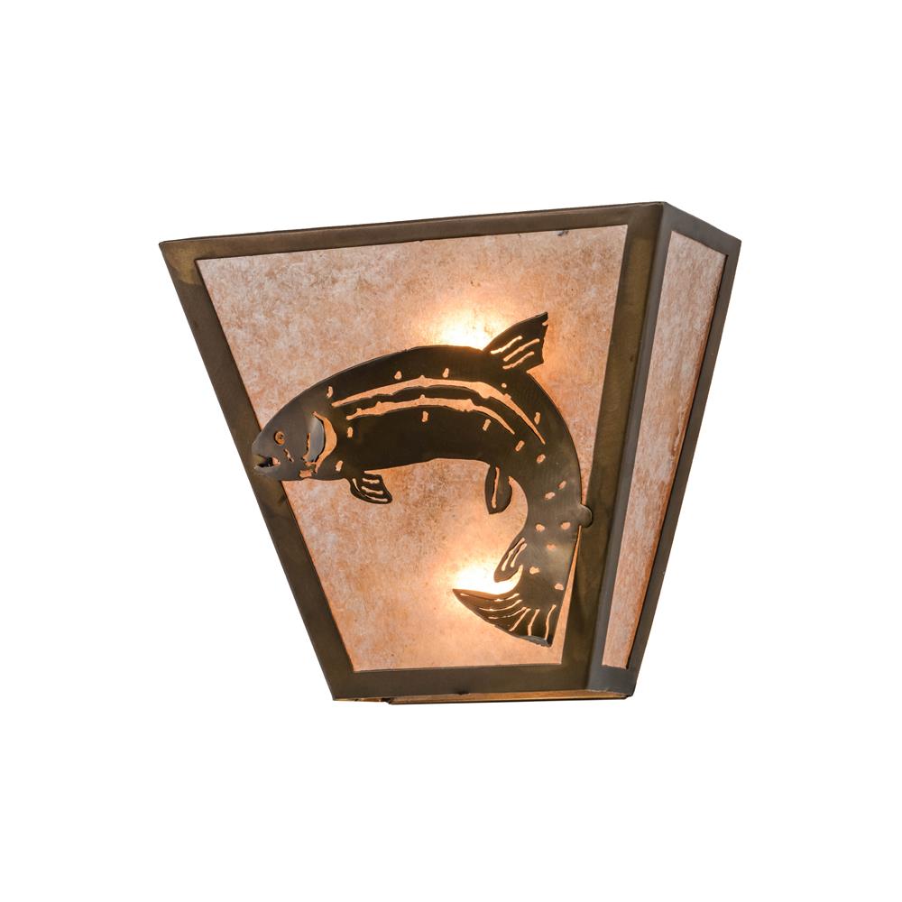 Meyda Tiffany Lighting 82363 Trout Wall Sconce, Antique Copper