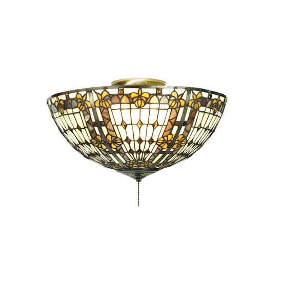 Meyda Tiffany Lighting 97657 16"W Fleur-De-Lis Fan Light Fixture