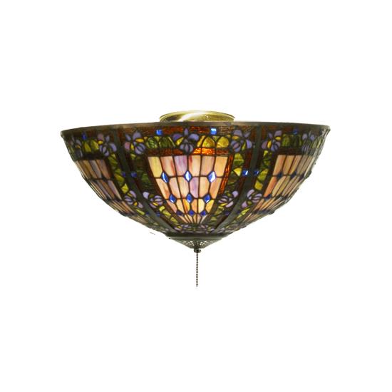 Meyda Tiffany Lighting 97659 16"W Fleur-De-Lis Fan Light Fixture