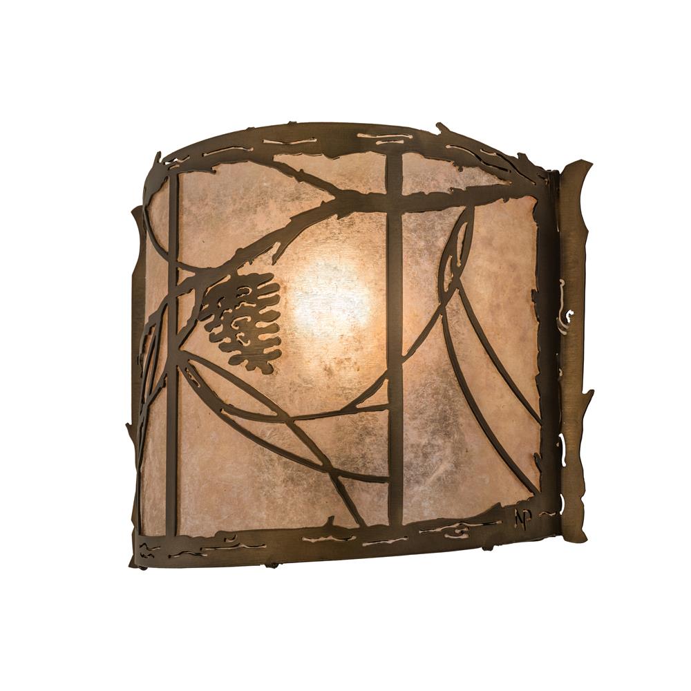 Meyda Tiffany Lighting 98133 Pine Cone Wall Sconce, Antique Copper