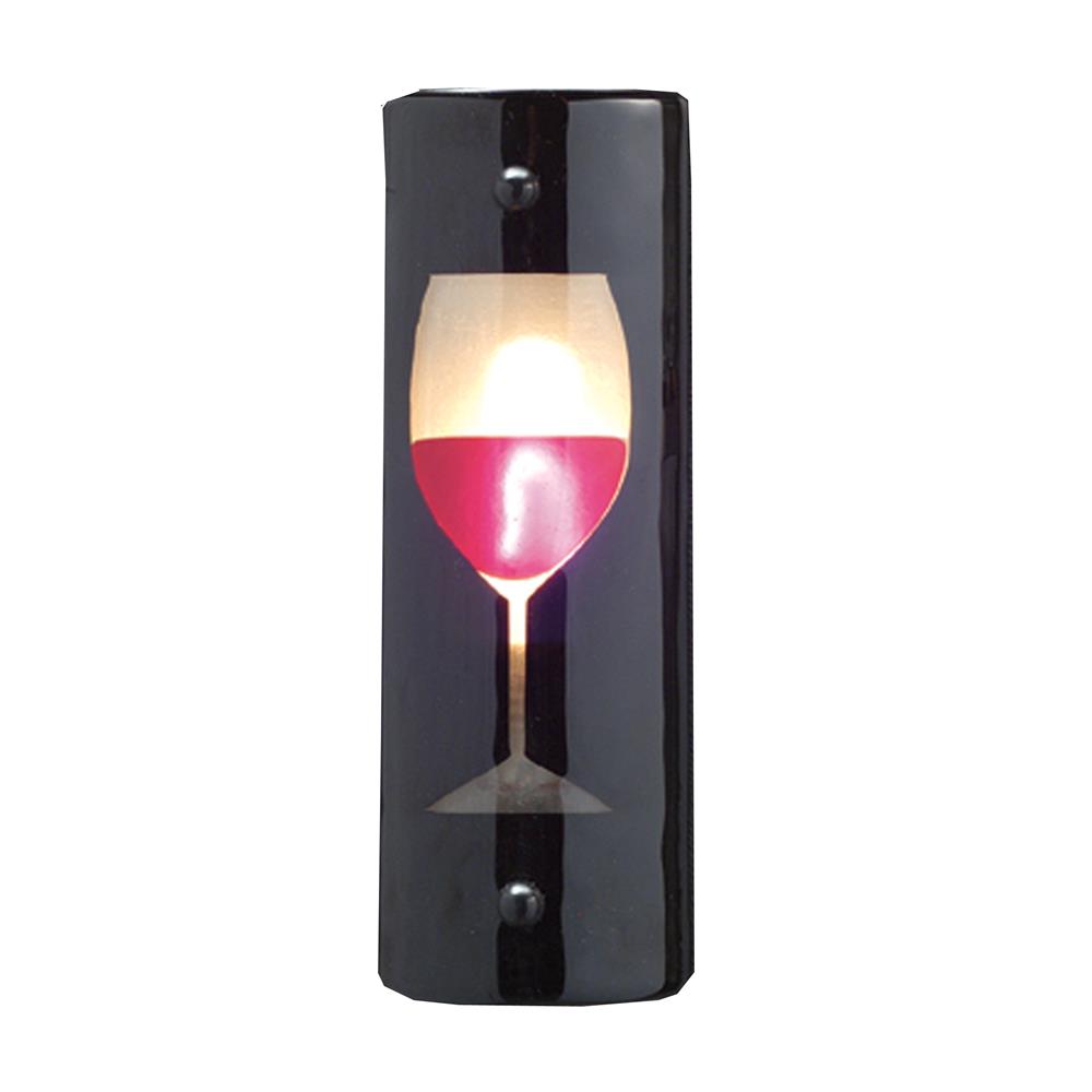 Meyda Tiffany Lighting 98354 5"W Vino Fused Glass Wall Sconce