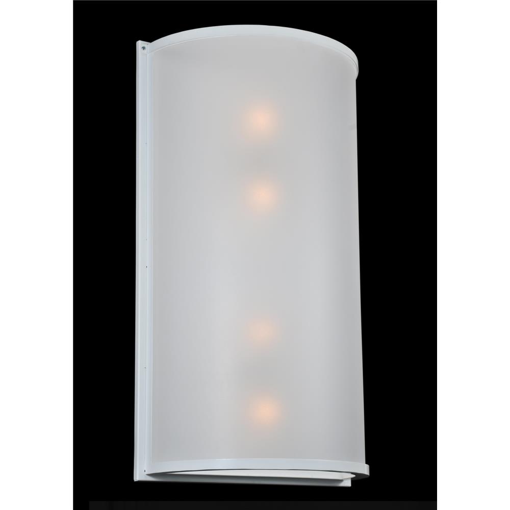 Meyda Tiffany Lighting 98864 4 Light Cylinder Wall Sconce, White