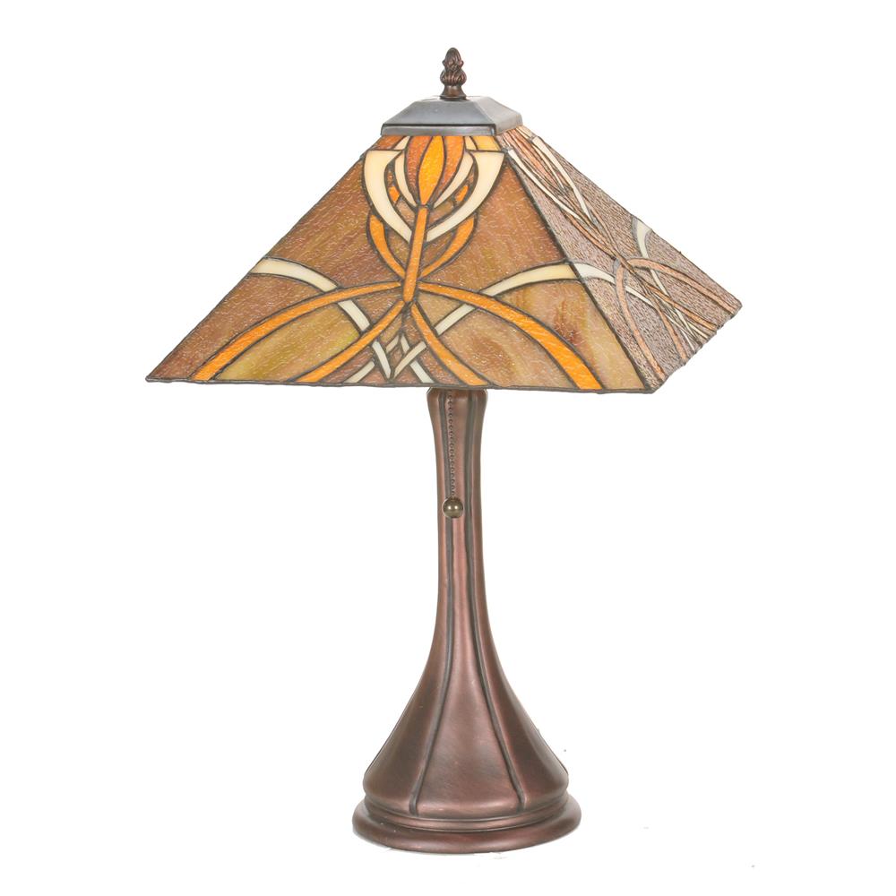 Meyda Tiffany Lighting 99033 21"H Glasgow Bungalow Table Lamp
