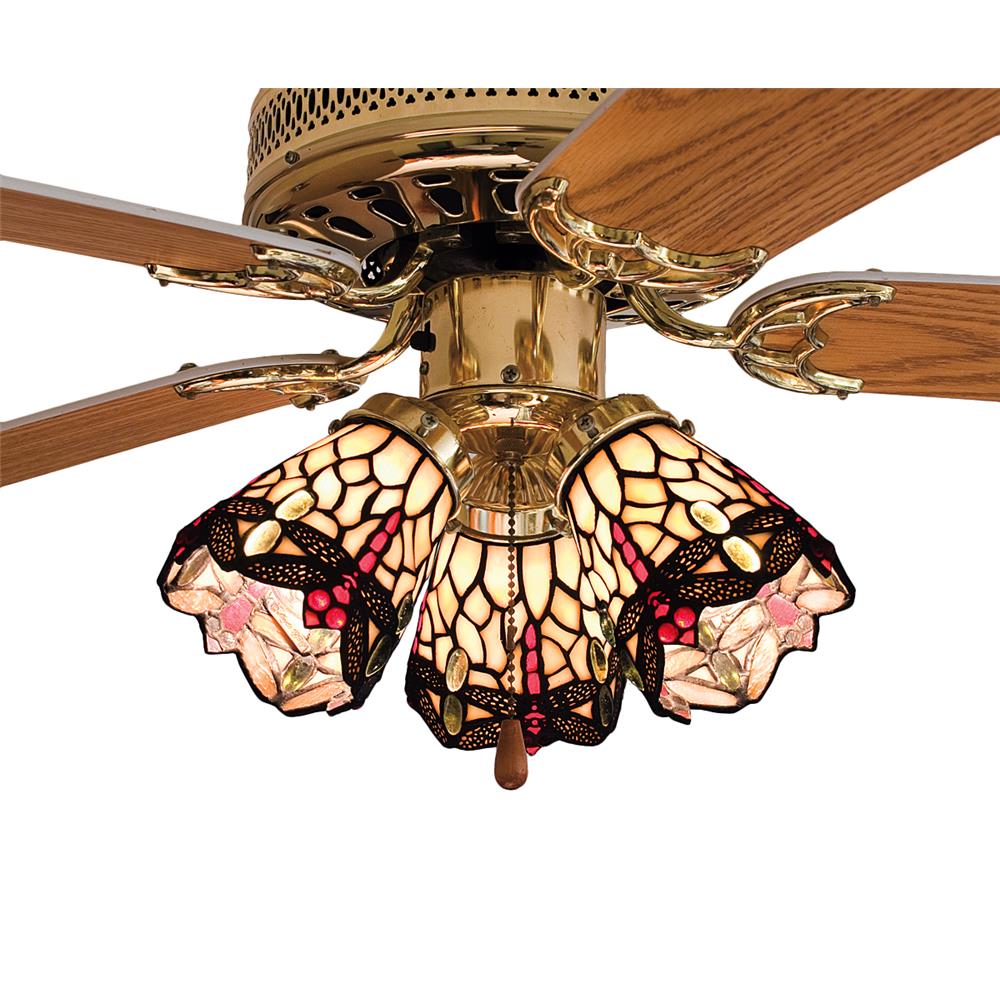 Meyda Tiffany Lighting 99245 4"W Tiffany Hanginghead Dragonfly Fan Light Shade
