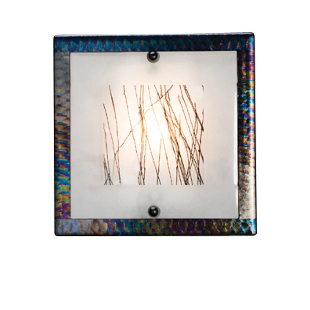 Meyda Tiffany Lighting 99278 12"W Silkwood Fused Glass Wall Sconce