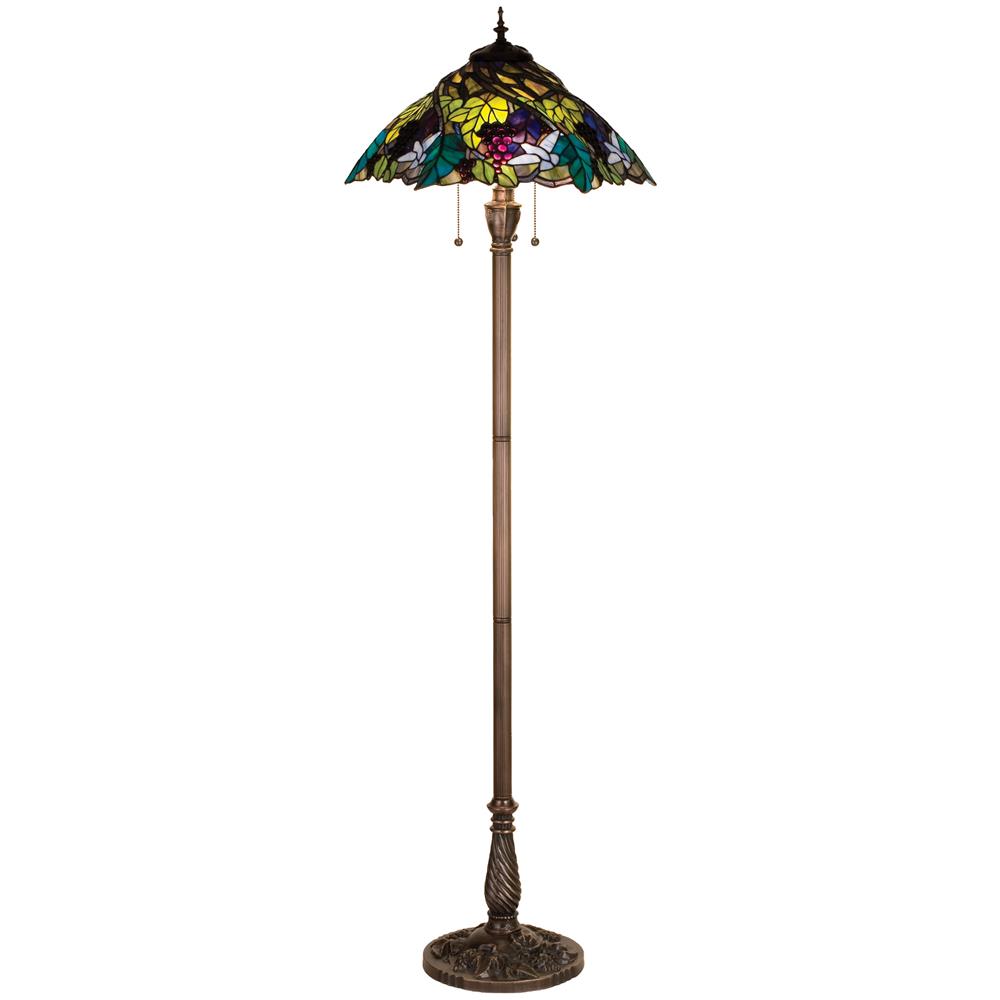 Meyda Tiffany Lighting 99339 64.5"H Spiral Grape Floor Lamp