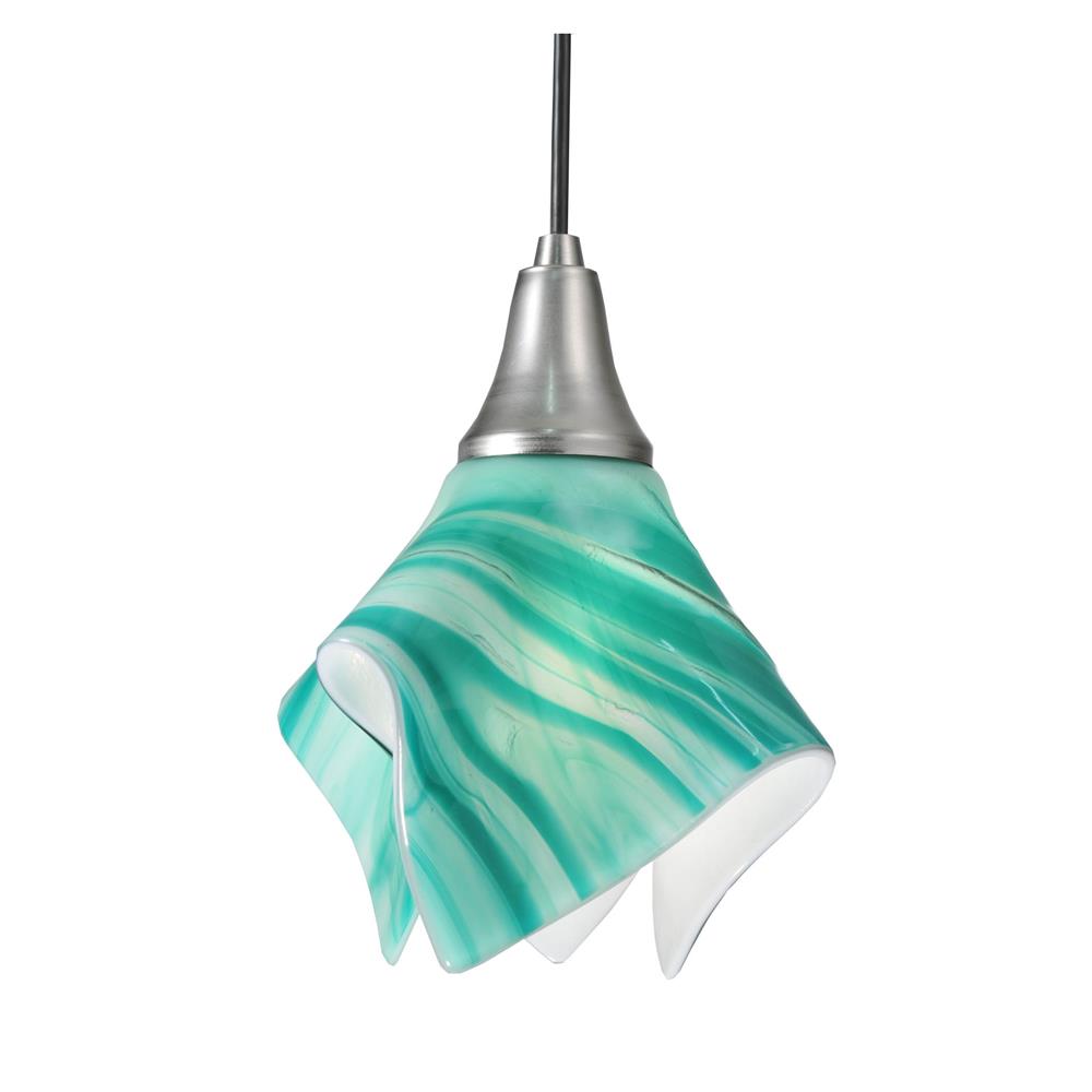 Meyda Tiffany Lighting 99999 9"W La Spiaggia Handkerchief Fused Glass Mini Pendant
