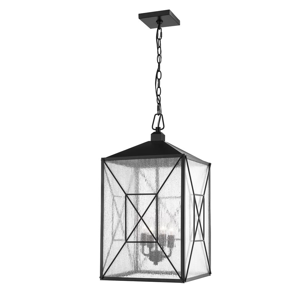 Millennium Lighting 42645-PBK Outdoor Hanging Lantern in Powder Coat Black