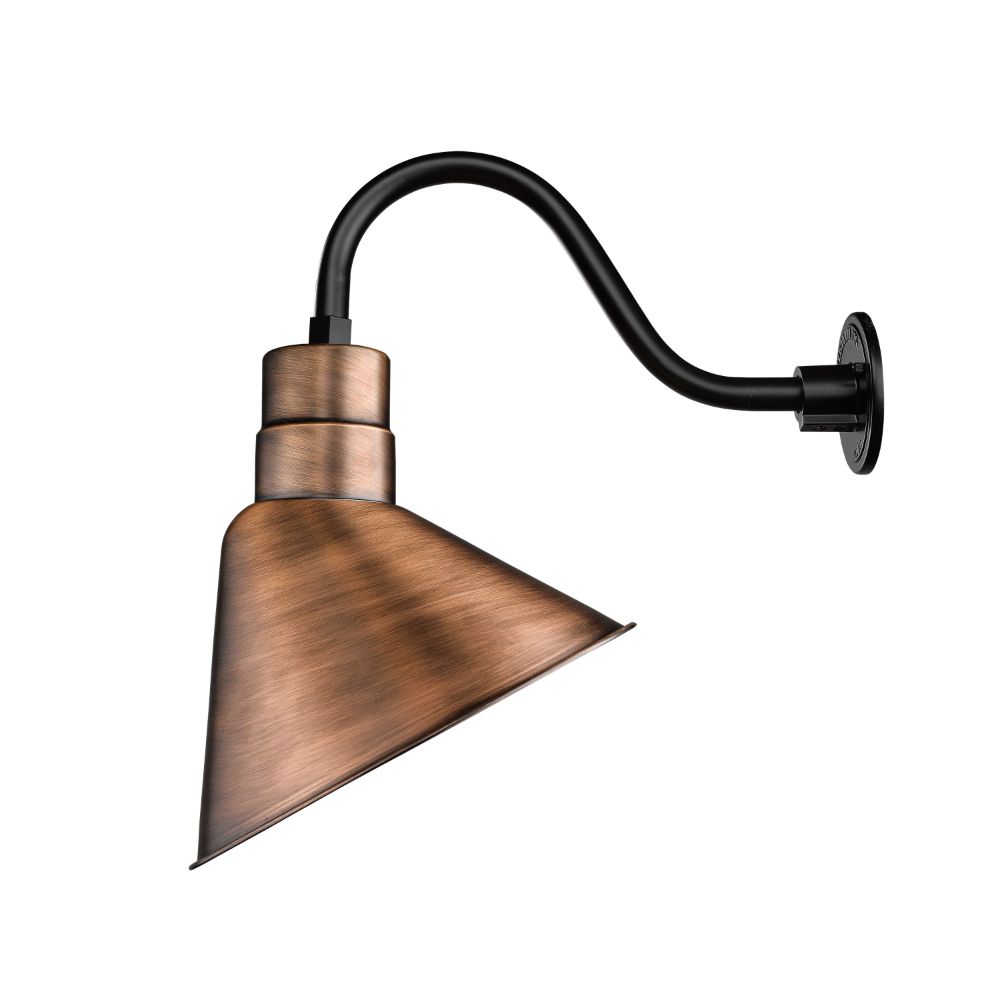 Millennium Lighting RAS12-NC R Series Angle Shade in Natural Copper